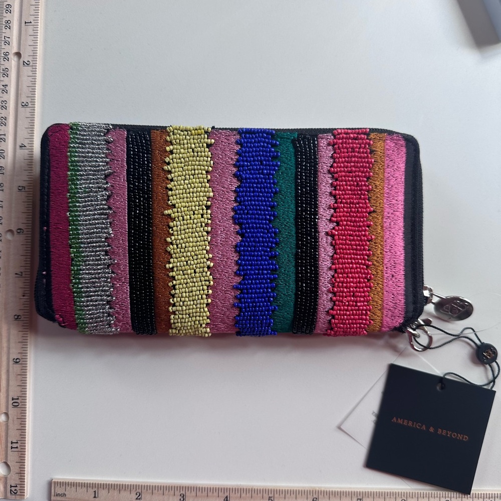 Multicolor Beaded Clutch or wallet